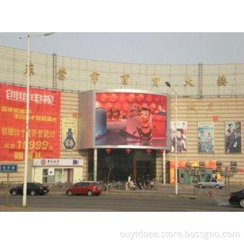 HD full color video amazing curve led display screen for sh